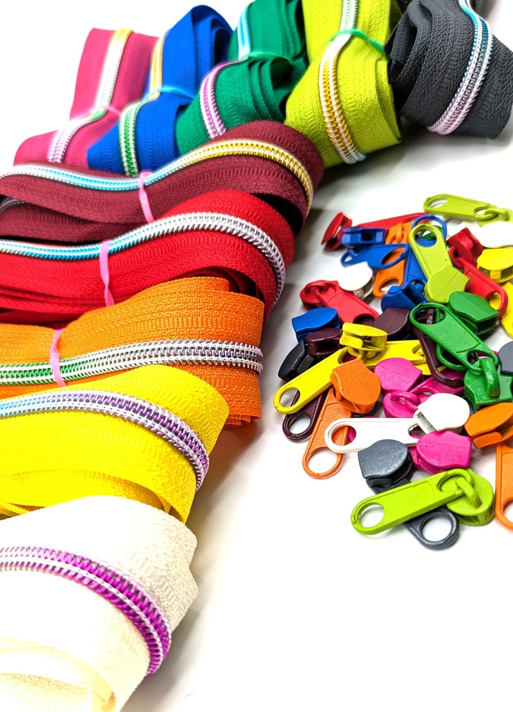 Pack Cremallera continua irisada colores - imagen detalle 8727