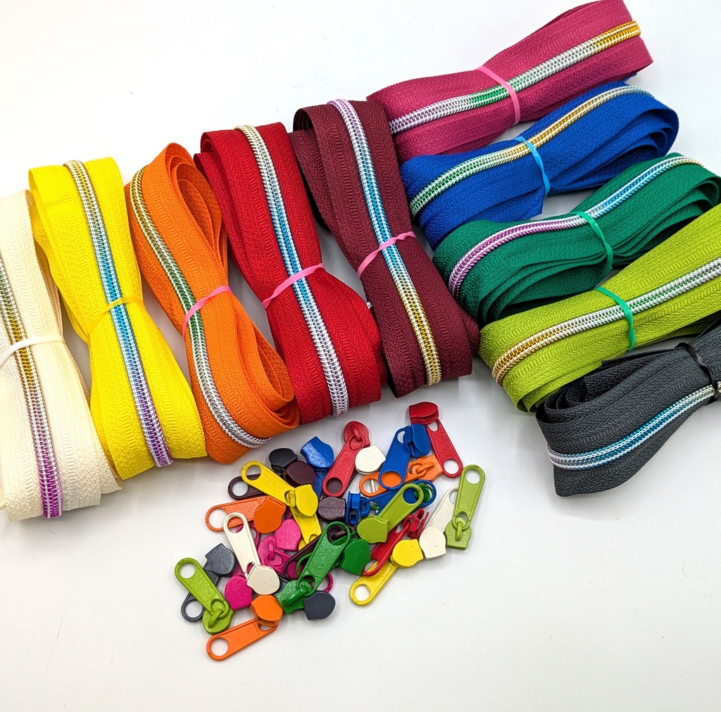 Pack Cremallera continua irisada colores - imagen detalle 8726