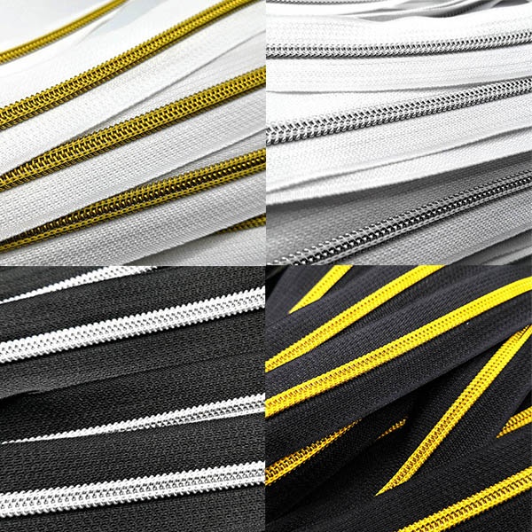 Cremallera continua ANCHA (5mm) efecto metal, Imagen detalle 3785