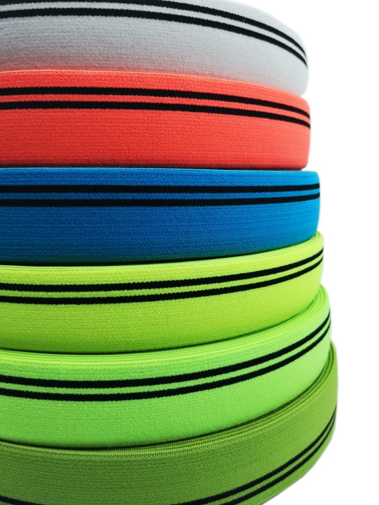 Goma elástica de 3cm extra-suave Rayas, Imagen detalle 4174