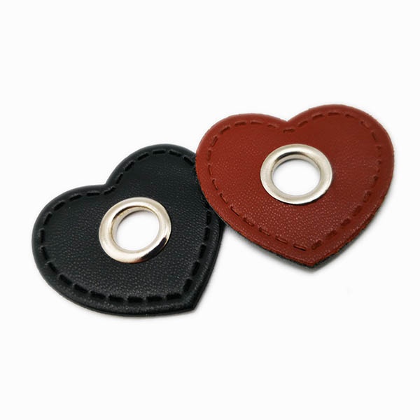 Parche de piel eco con ojete de 8mm CORAZON, Imagen detalle 4719