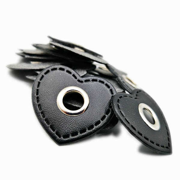 Parche de piel eco con ojete de 8mm CORAZON, Imagen detalle 4722