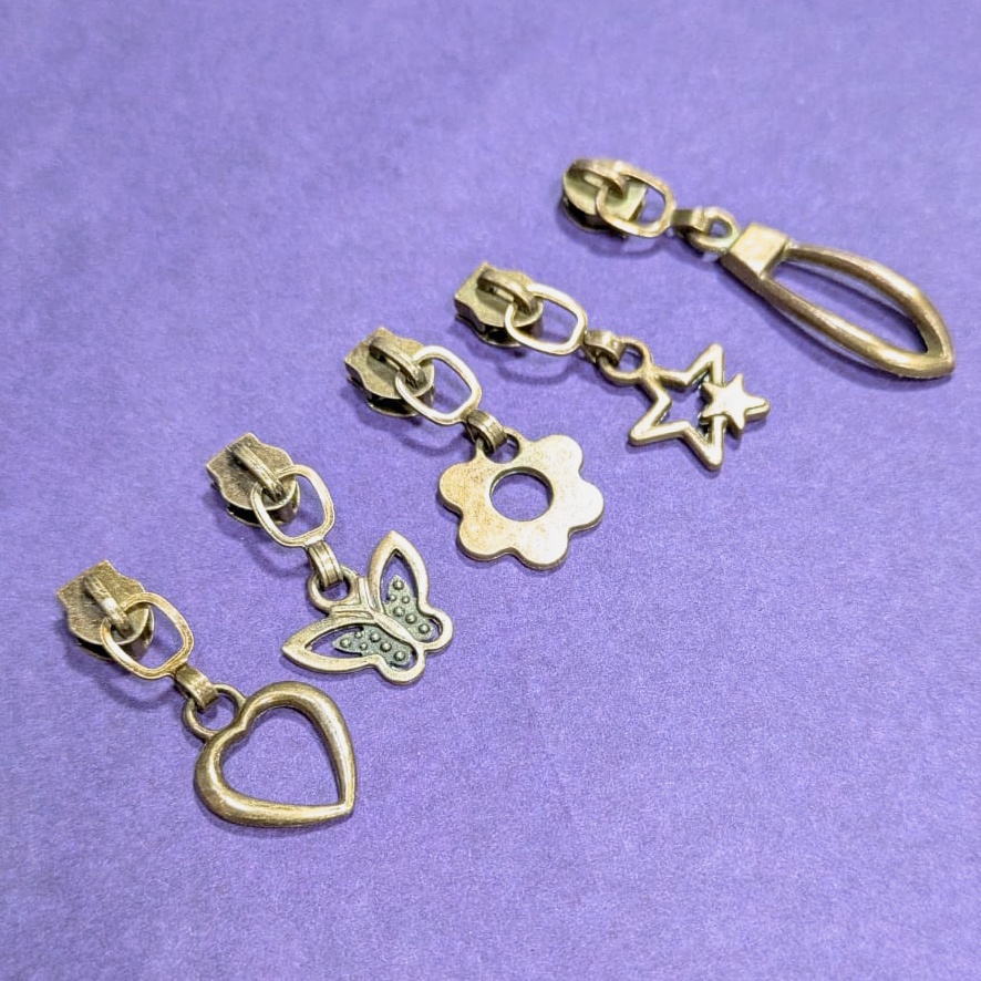 Cursor colección VINTAGE para cremallera fina (3mm), Imagen detalle 7745