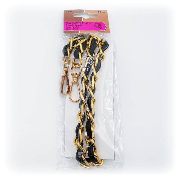 [cadenapiel] Cadena para bolso con tira de cuero