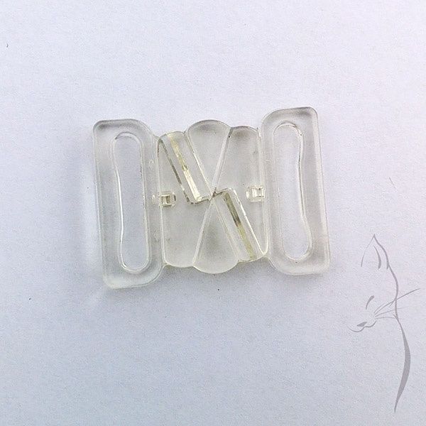 [cierrrebiquiniplasticotransp18mm] Cierre para biquini de plástico transparente 18mm