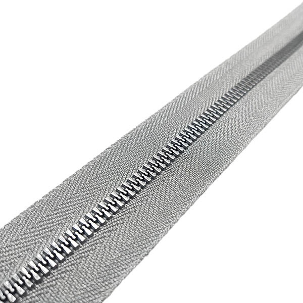 [continyectbrillanteplata] Cremallera continua INYECTADA Brillante Plata