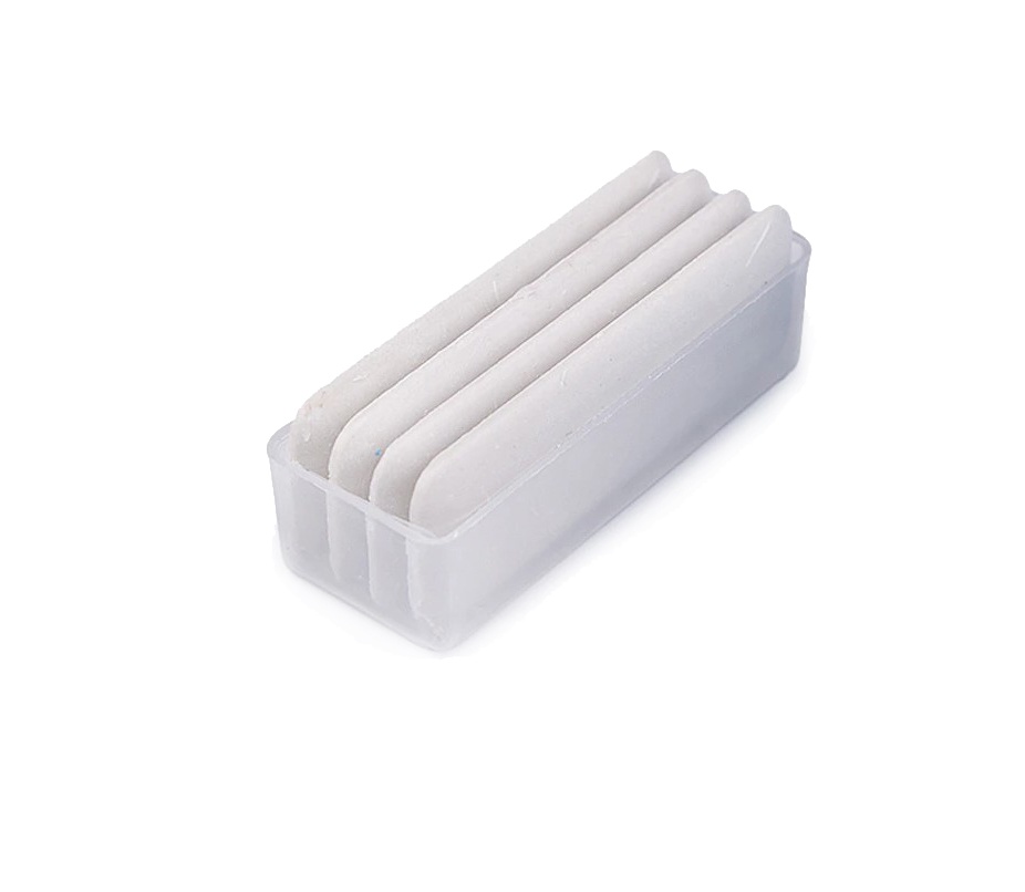 Jaboncillo de sastre pequeño, 4 unidades blanco