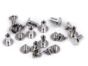 Remaches metálicos 10mm con tornillo, 4 unidades