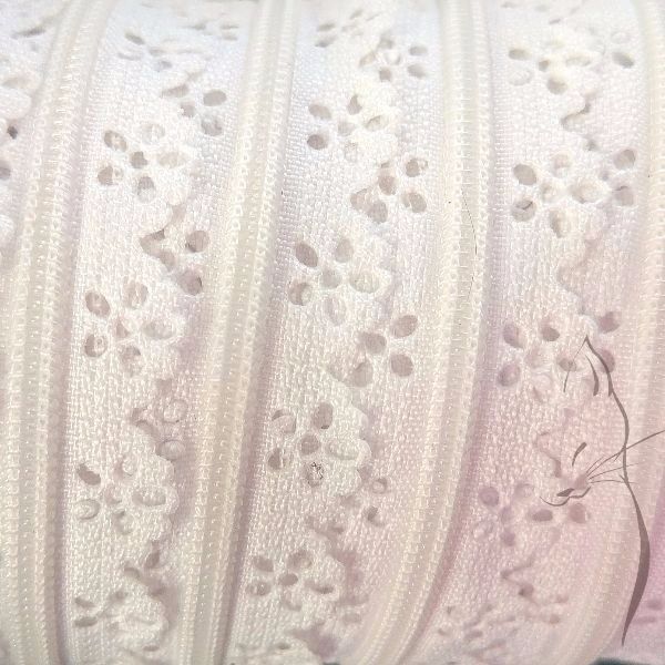 [cremcontdeco3mmblanco] Cremallera continua decorativa japonesa (Blanco)