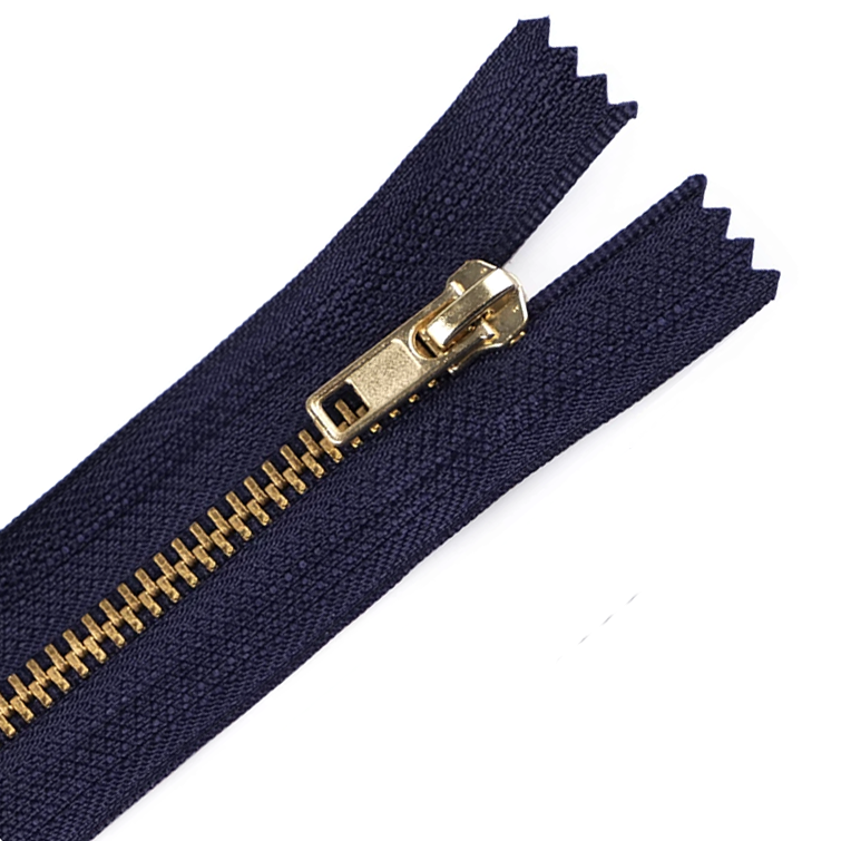 [crem_pantalon_metal_10_azu_osc] Cremallera metálica para pantalones 10cm (Azul Oscuro)