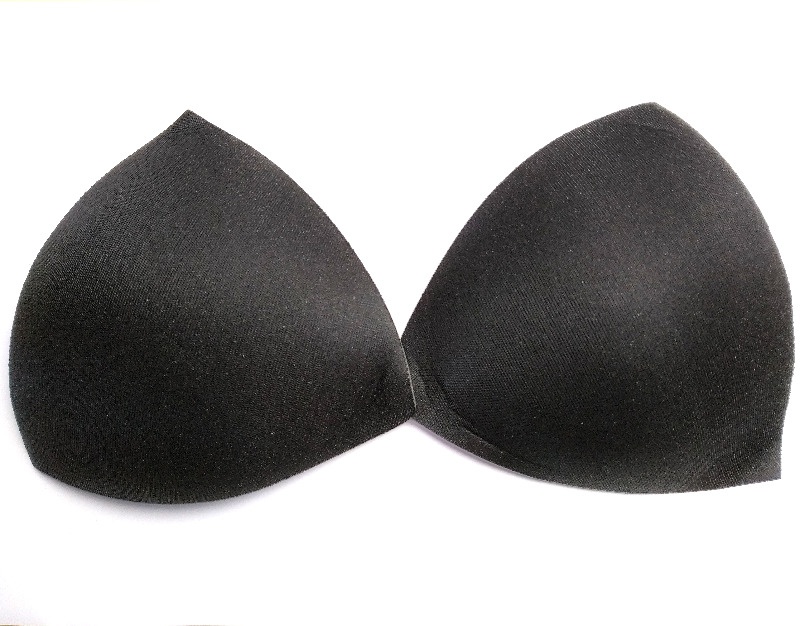 [copafoamNcompletaL] Copas de foam triangulares para lencería y biquinis NEGRA (L - Grande)