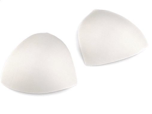 [copafoamBcompletaL] Copas de foam triangulares para lencería y biquinis BLANCA (L - Grande)