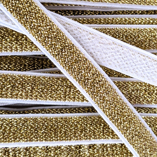 [tirantebrilli10_dor] Tirante brillante para lencería (10mm) (Dorado)