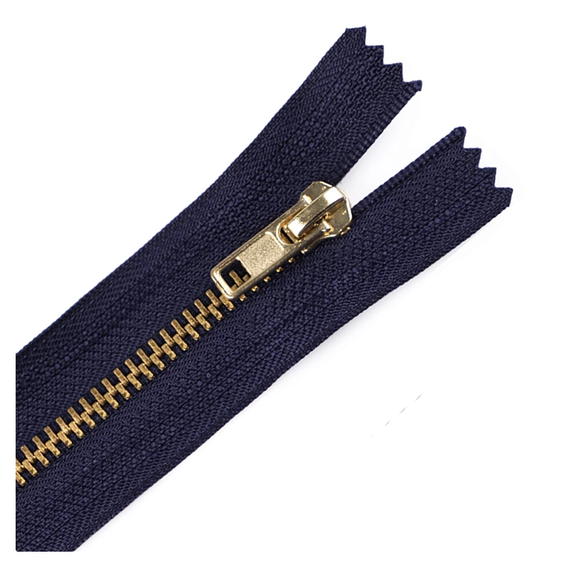 [crem14az] Cremallera metálica para pantalones 14cm (Azul Muy Oscuro)