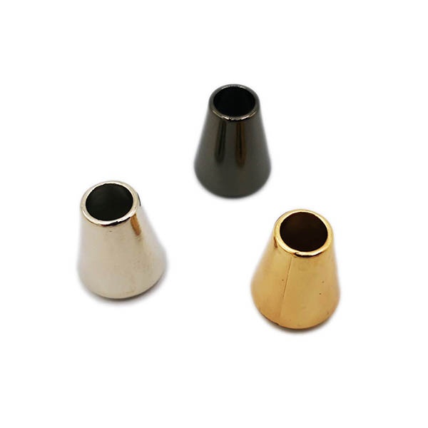 [terminalcampana_dor] Terminal decorativo metálico para cordón - campana (Dorado)