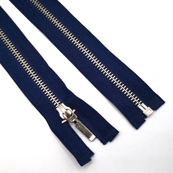 [cremmetal60sep_azu_osc] Cremallera metálica de 60cm con separador (Azul Oscuro)