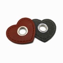 Parche de piel eco con ojete de 8mm CORAZON