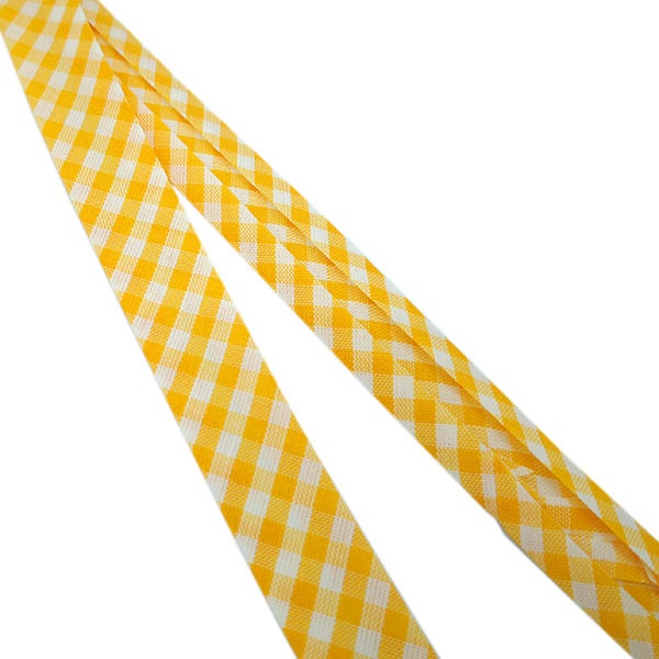 [biesvichy18_ama_ban] Cinta al biés Vichy 18mm (Amarillo Banana)