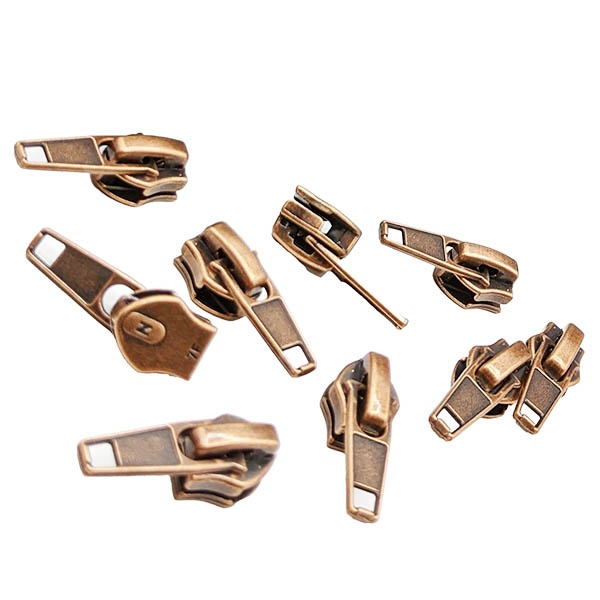 [cursorIROcopper] Cursor metálico para cremallera continua ANCHA de 6mm (Iro) (Copper)