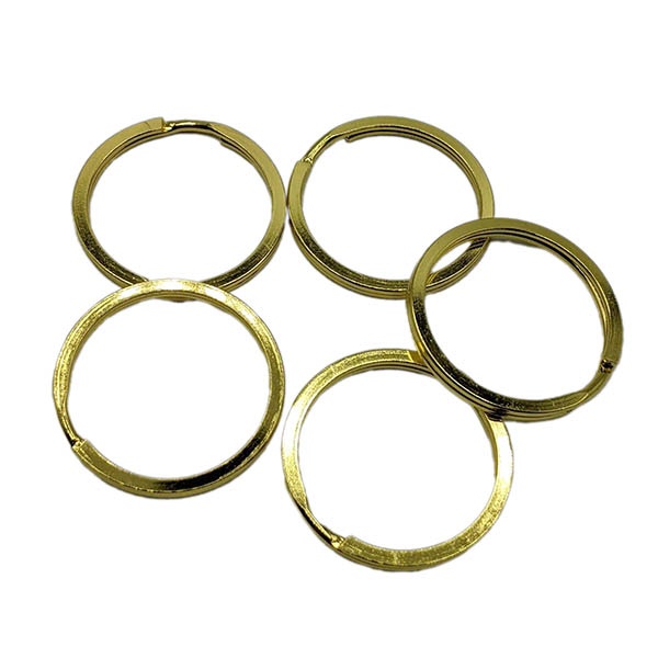 [anillaplana3cmgold] Anilla para llavero PLANA  3cm (Dorado)