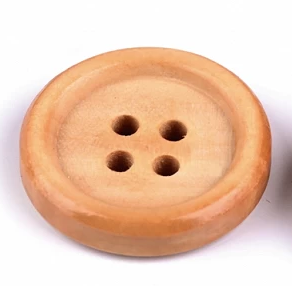 Botón clásico de madera de 2cm