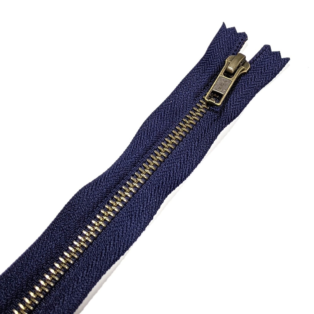 [YKK35metalcerradaazul] Cremallera metálica YKK de 35cm (Azul Oscuro)