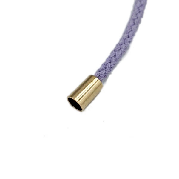 Terminal decorativo metálico para cordón - cilindro