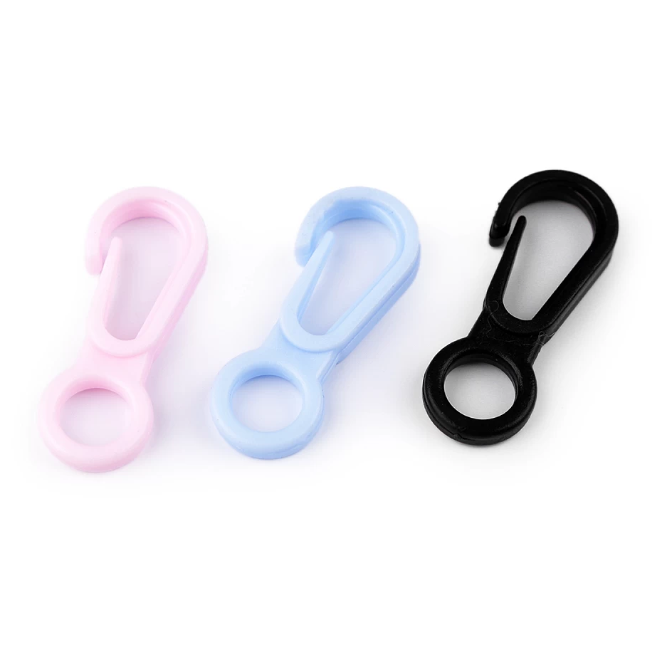 [mosqplasticcolores7az] Mosquetón de plástico pequeño (7mm) colores (Azul Glaciar)