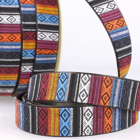 [cintatejidaecopiel1] Cinta para bolsos tejida con trasera en polipiel, 25mm ancho (1)