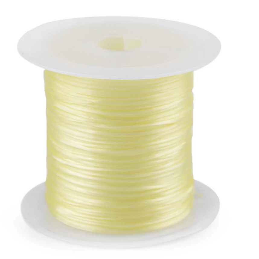 [hiloelasticoama] Hilo elástico fino (1mm) para bisutería (Amarillo Pastel)