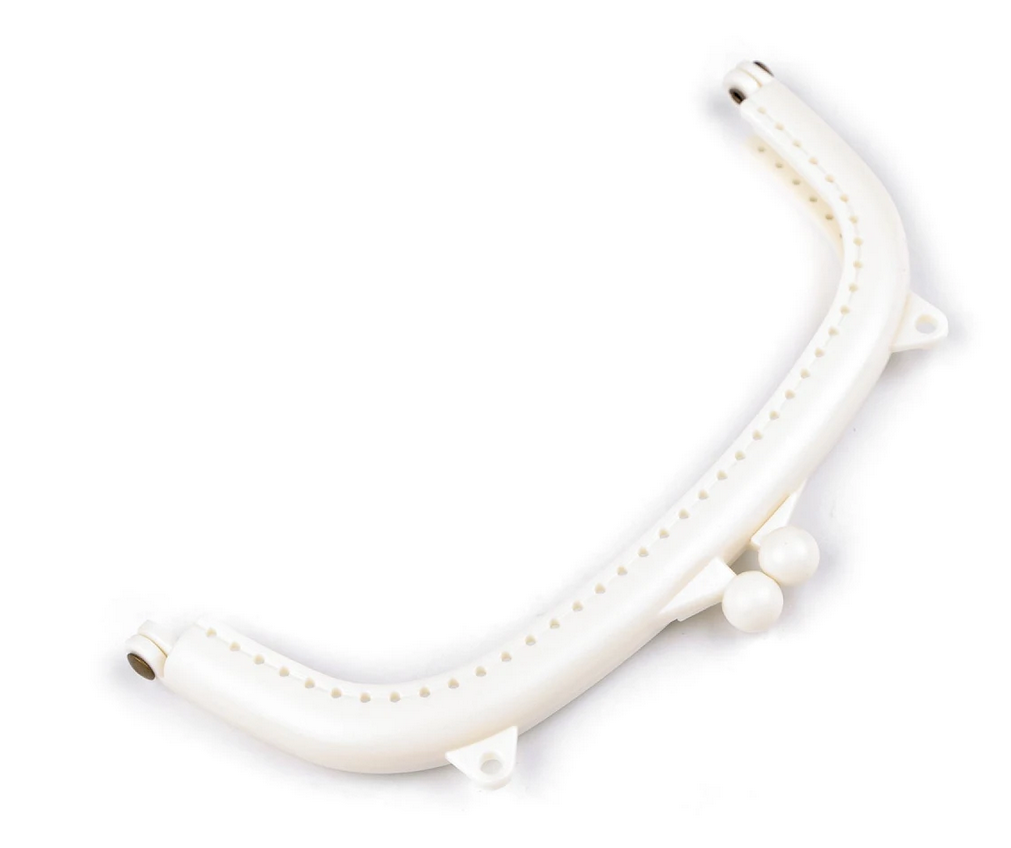 [boquillaGmonedercolorsbl] Boquilla grande cartera o bolsito COLORES (Blanco Hueso)