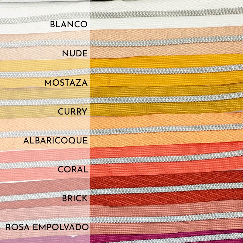[silveralbaricoque] Cremalleras IRO SILVER efecto metalizado (Albaricoque)