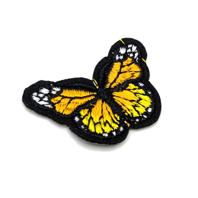 [parcheminimariposaam] Parche termoadhesivo pequeña mariposa (Amarillo Banana)