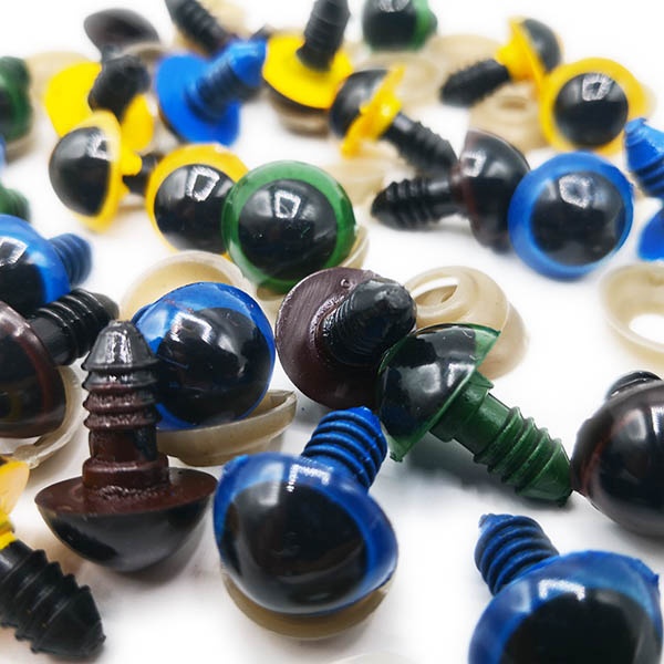 [ojos10am] Ojos de seguridad pequeños para muñecos y amigurumis 10mm (par) (Amarillo Limón)